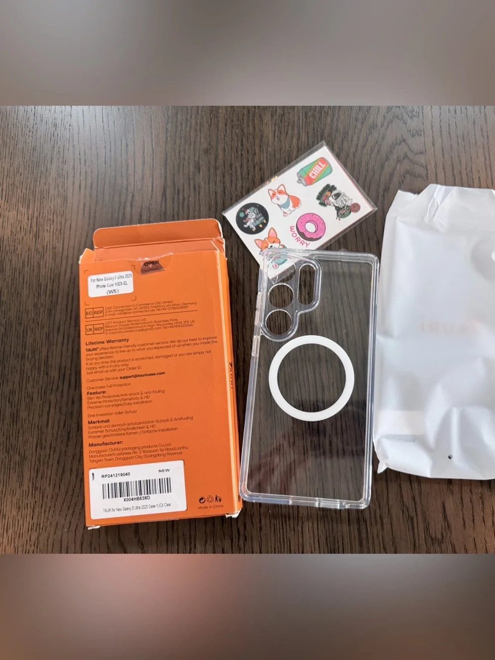 Clear Protective Phone Case MagSafe Ring decorative stickers - Galaxy S Ultra